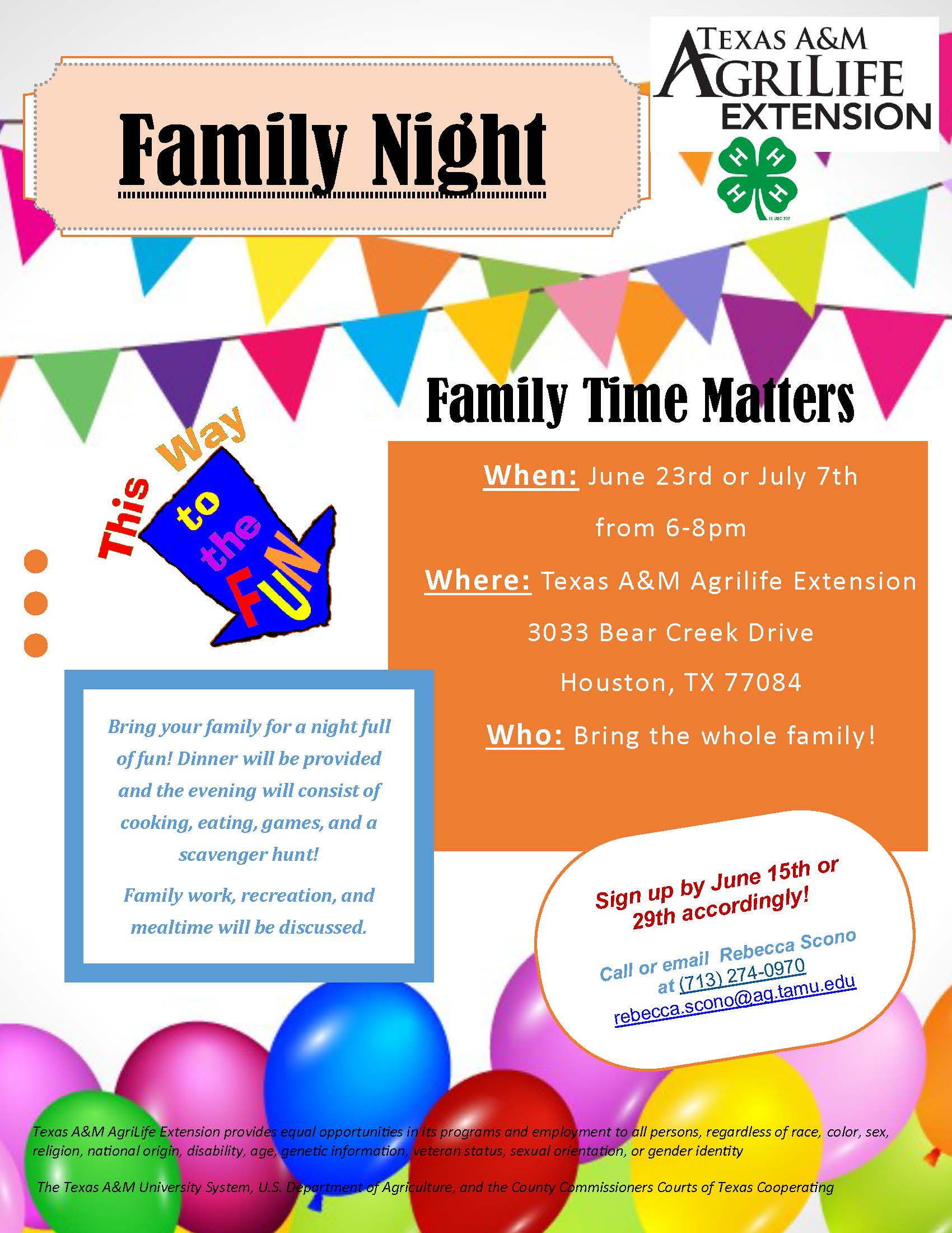 FREE FAMILY NIGHT: Family Time Matters