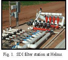 Fig 1. SDI filter station at Helms