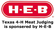Texas 4-H Meat Judging Program is sponsered by HEB.