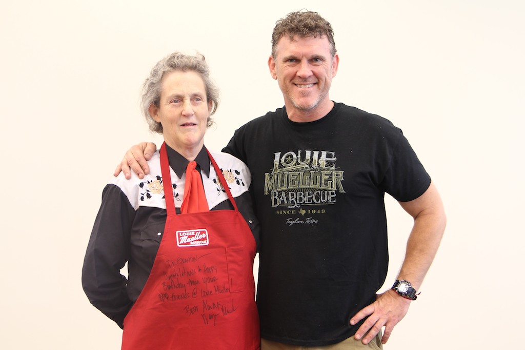 Temple Grandin and Wayne Mueller of Louie Mueller Barbecue
