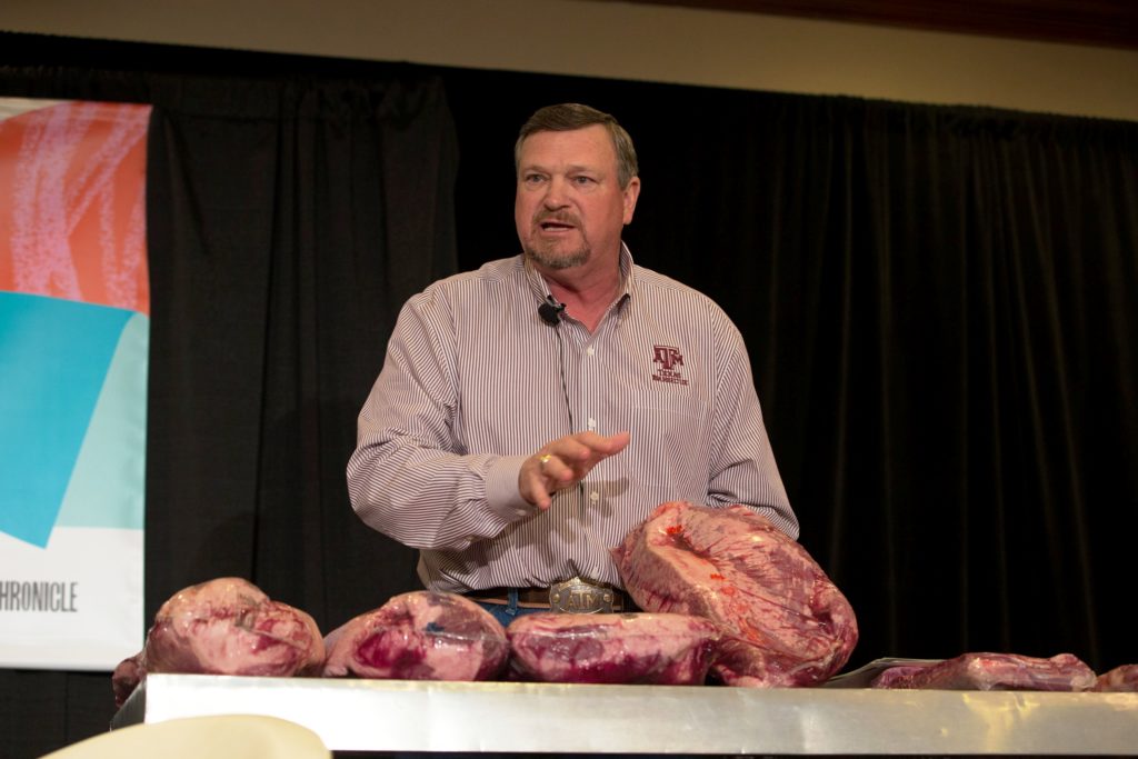 Ray Riley discussing beef briskets at SXSW program on Community, Culture, and Science of Barbecue