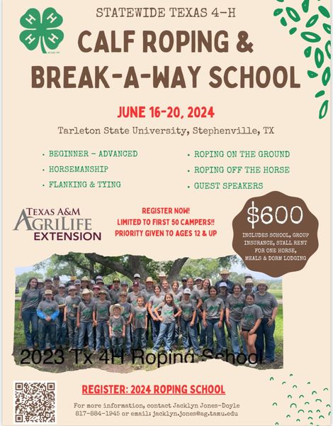 2024 Calf Roping Break-a-way school