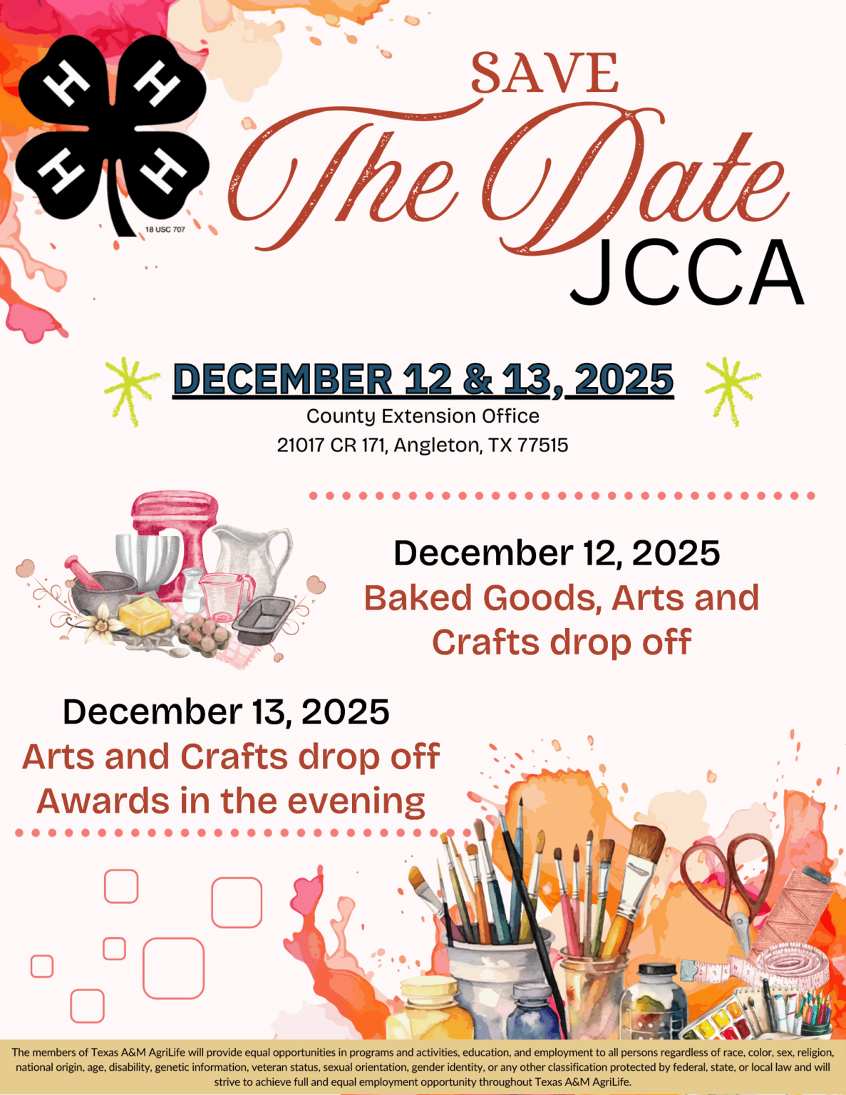 4-H JCCA – Save the Date