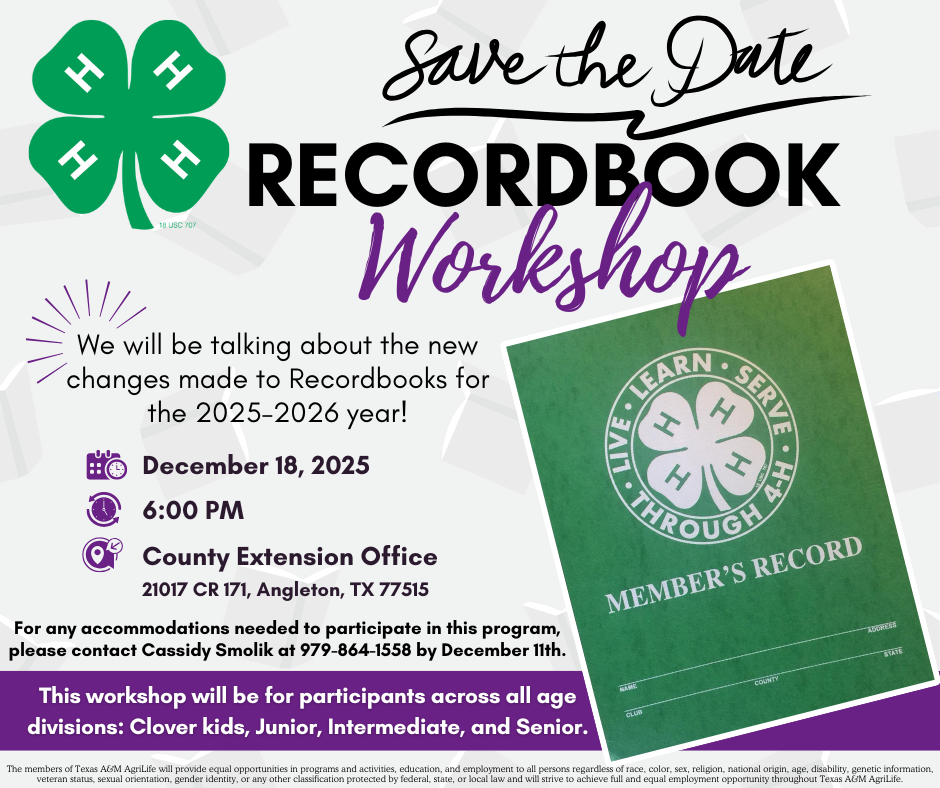 4-H Recordbook Workshop