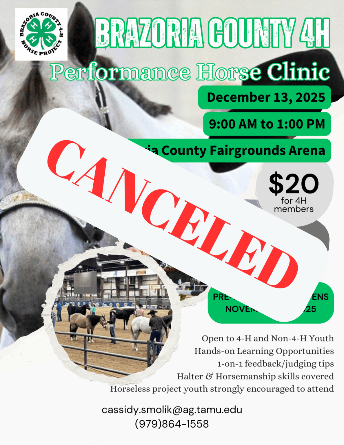 BC 4-H Horse Clicin Canceled
