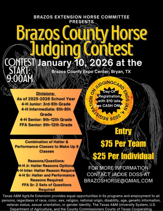 Brazos County Horse Judging Contest
