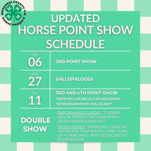 Horse Schedule