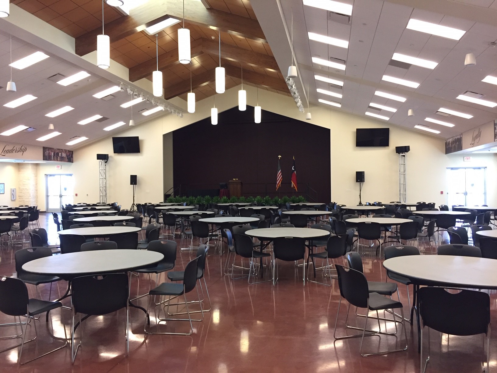 Auditorium setup for luncheon