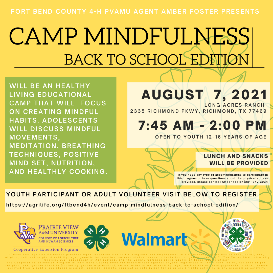 2021 Camp Mindfulness Back to School Edition