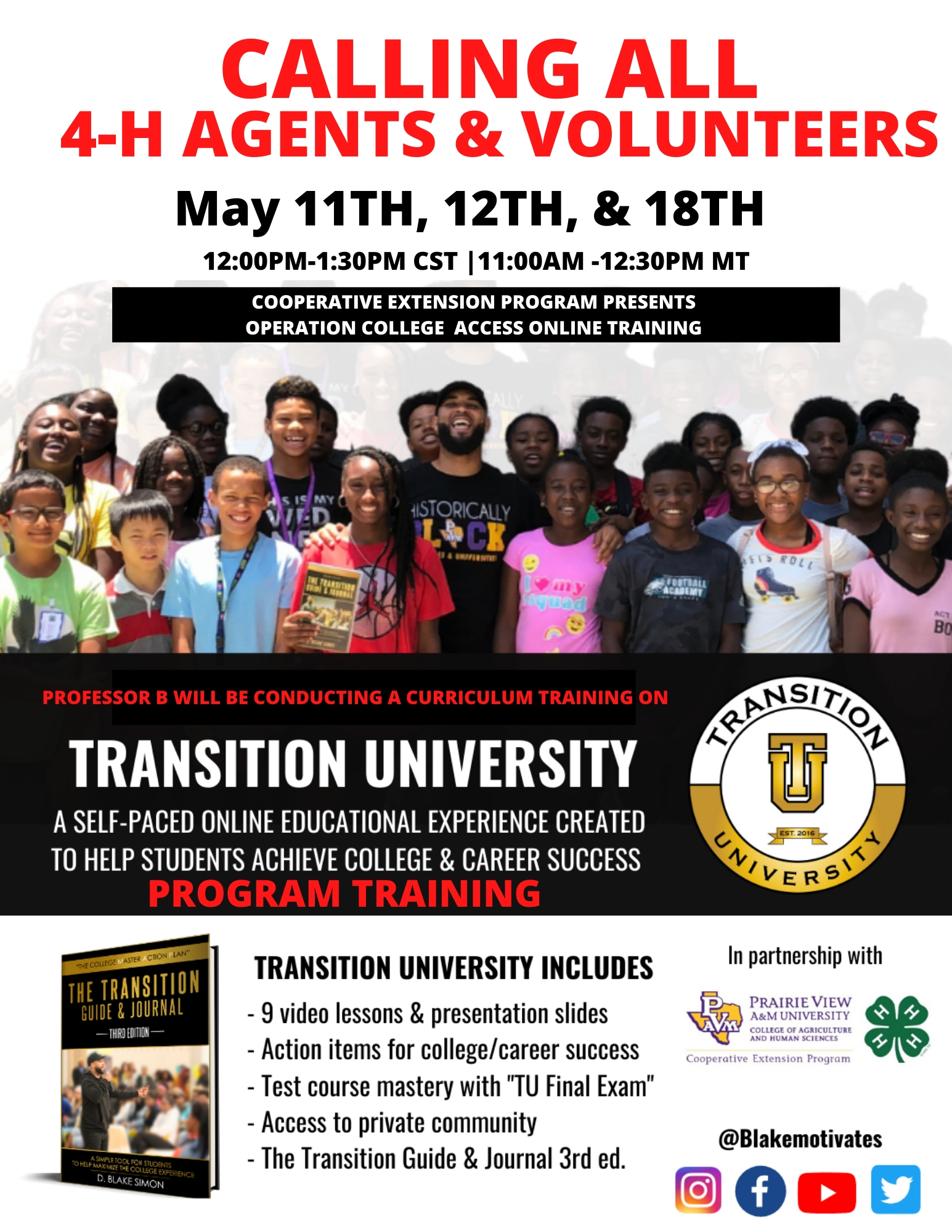 Operation College Access volunteer training Flyer