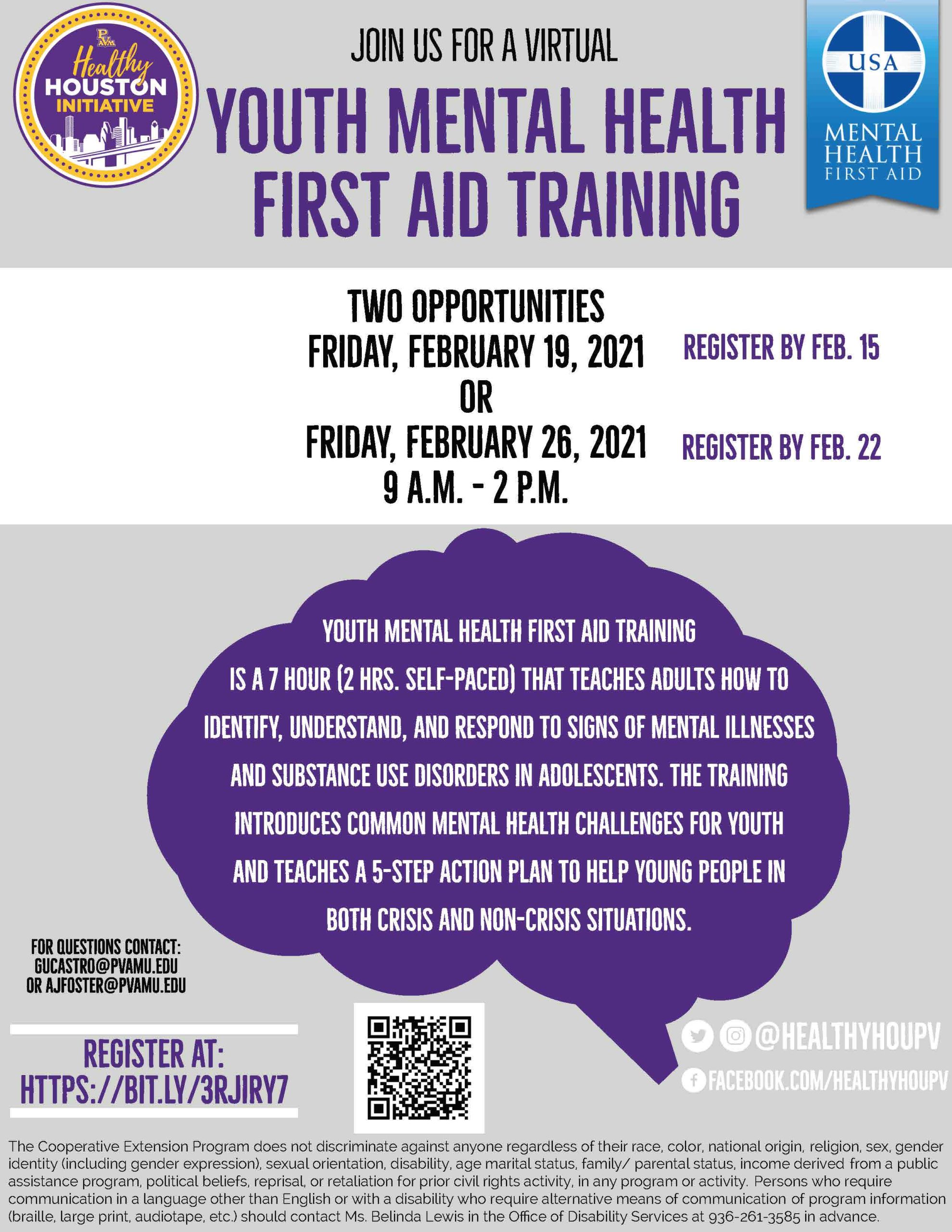 Youth Mental Health First Aid Training