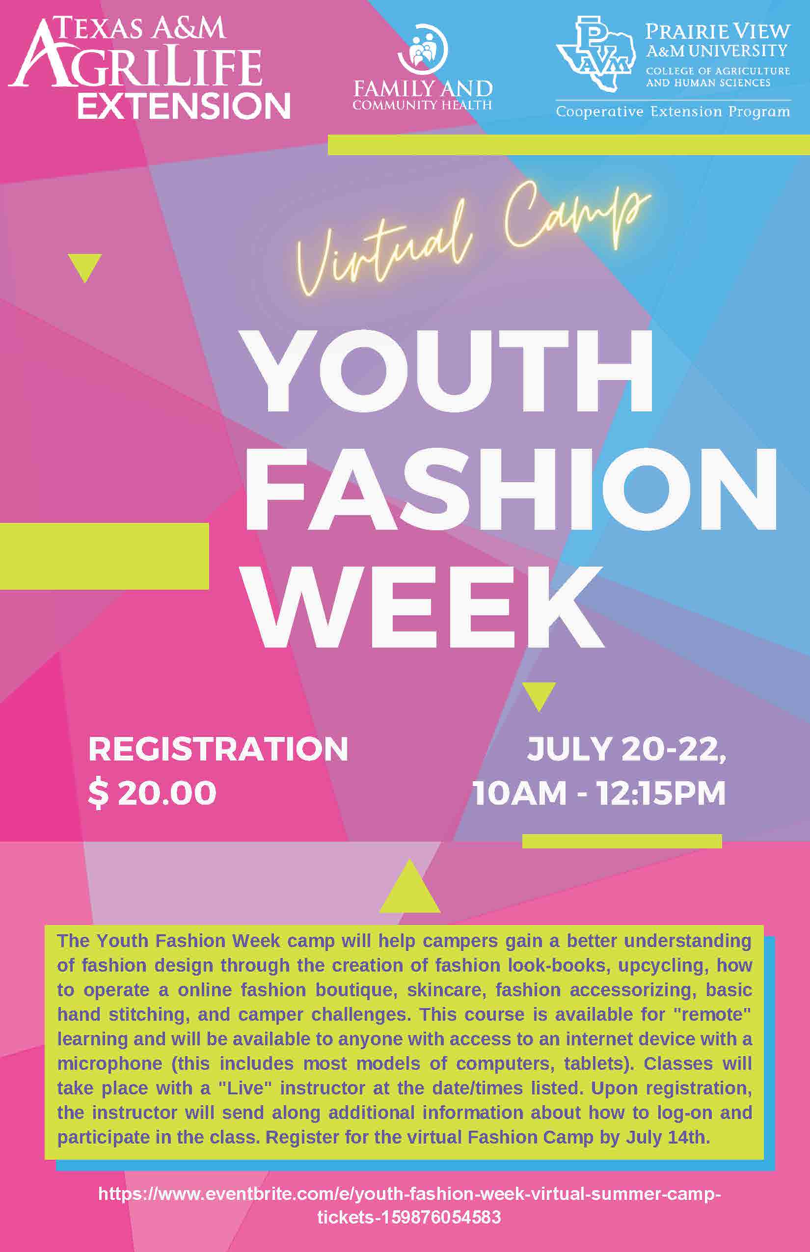 Fashion Camp Flyer