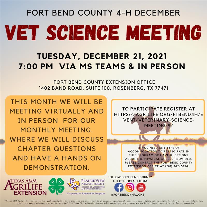 Vet Science 12-21