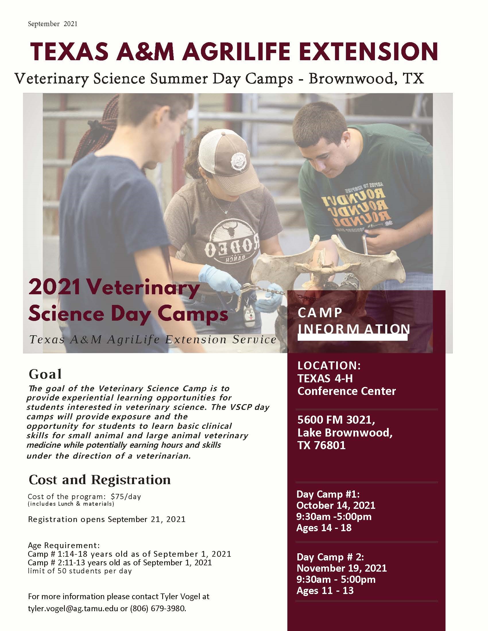 Veterinary Science Day Camps
