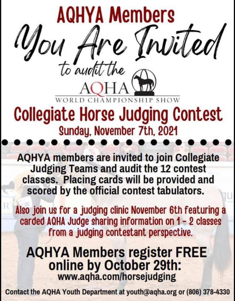 AQHA World Show Horse Judging