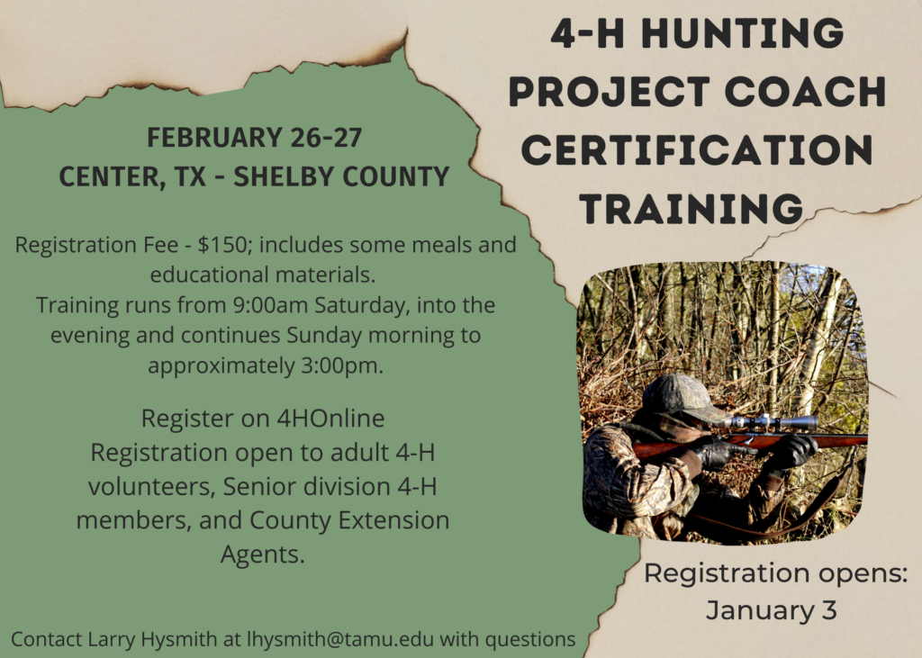 Hunting leader training feb 26-27 center