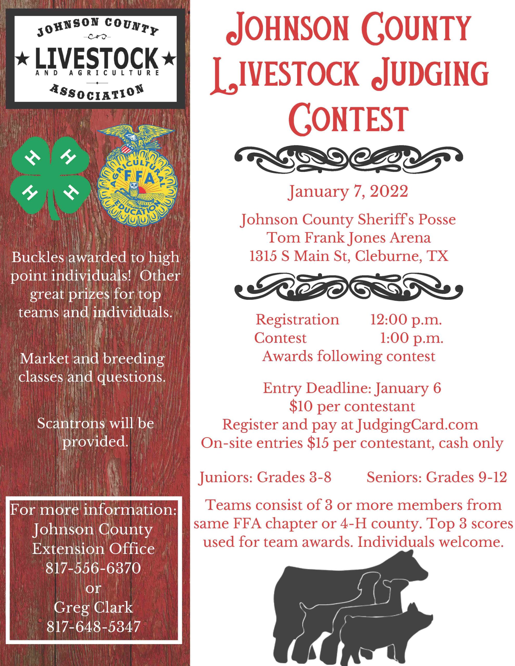 Johnson County Livestock Contest Flyer