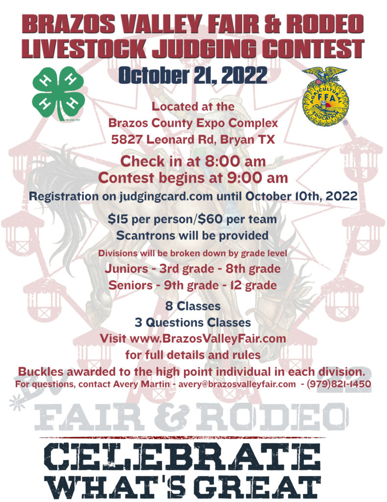 Brazos Valley Fair and Rodeo Livestock Judging