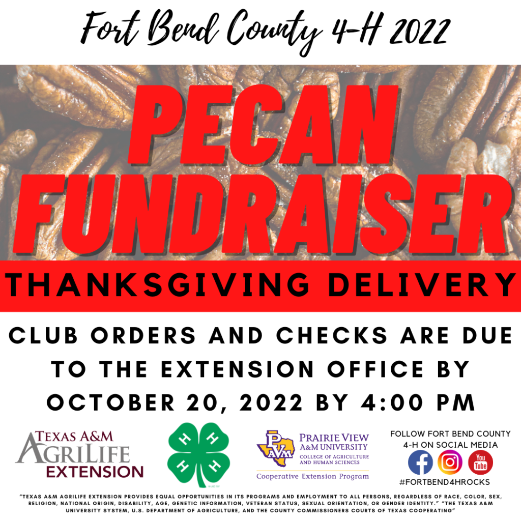 Thanksgiving Pecan Fundraiser Deadline