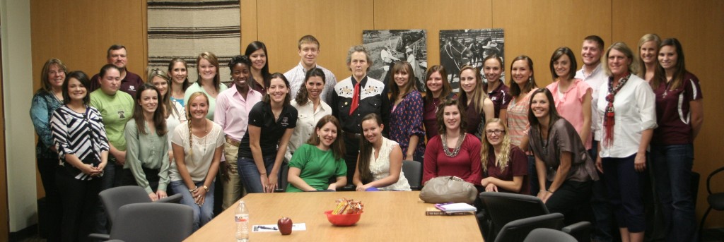 Dr. Temple Grandin and students