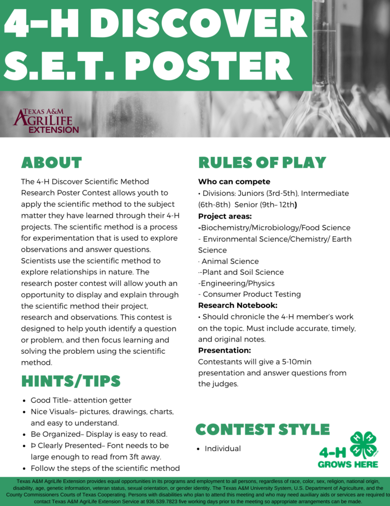 4H Roundup Information Montgomery County 4H