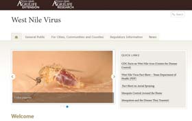  The front page of the West Nile Virus portal site. 