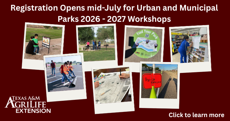 Registration Opens mid-July for Urban and Municipal Parks 2026 - 2027 Workshops. Click to go to the Workshops page for more information.