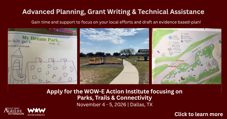 Advanced Planning, Grant Writing, & Technical Assistance: Parks, Trails, & Connectivity Action Institute