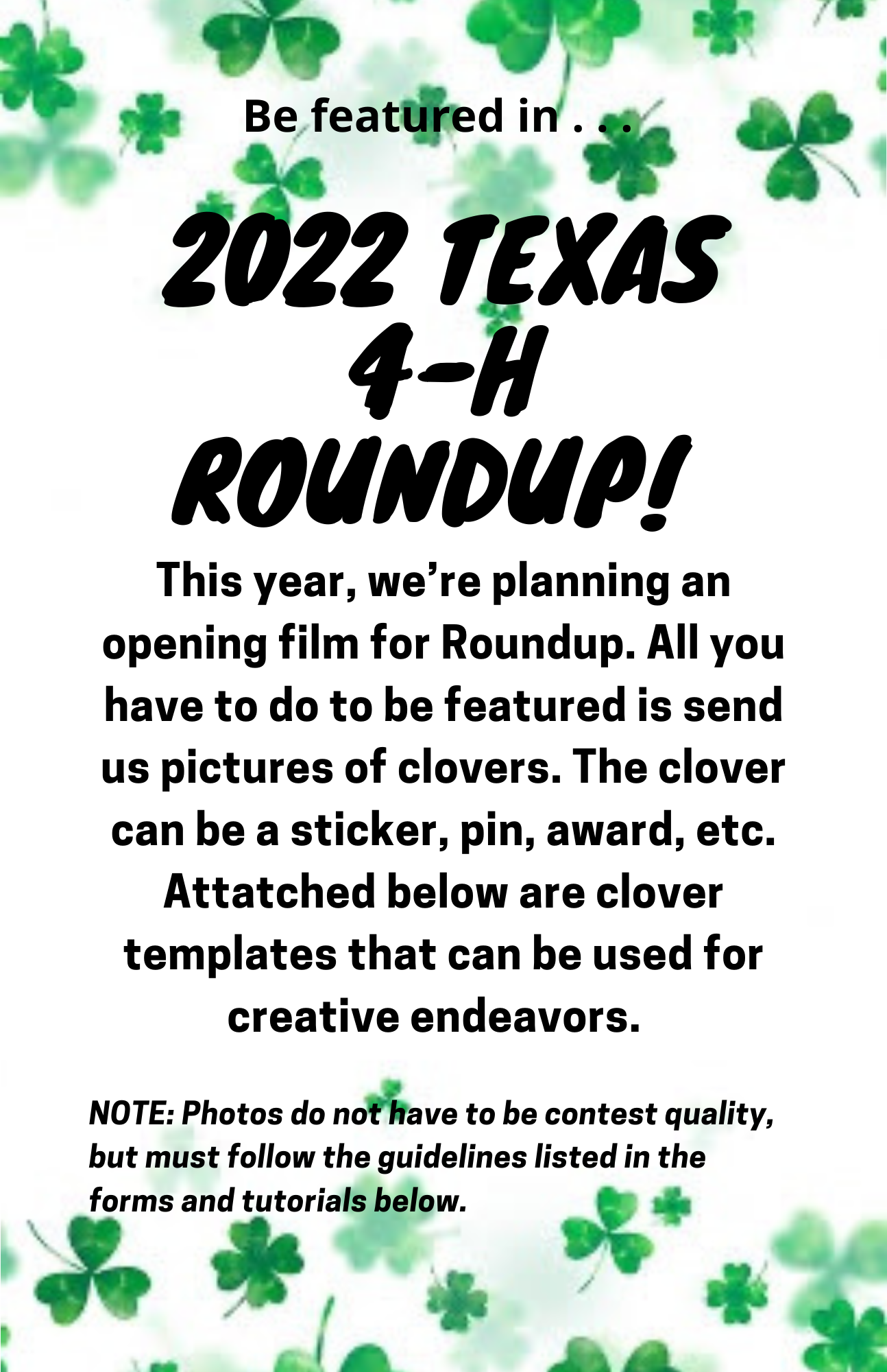 Texas 4H Roundup Clover Video Project Wharton County 4H